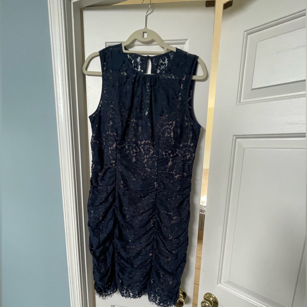 Eliza J Lace Cocktail dress size 12 navy